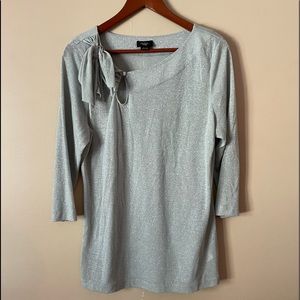 Silver shimmer Anthropologie Top.